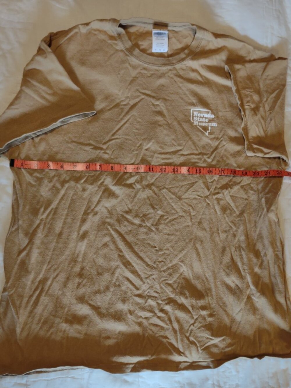 Nevada State Museum Anniversary 2016 Tshirt XL VGUC Tan